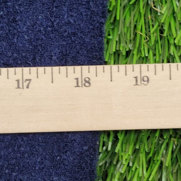 Vintage 90s MOD Velour Hooded Sweater Womens Medium 18x20 Blue - Picture 9 of 10